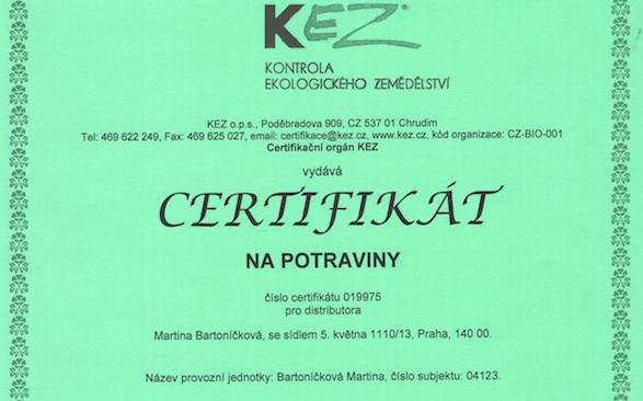 Jsme první certifikovanou bioprodejnou v ČR